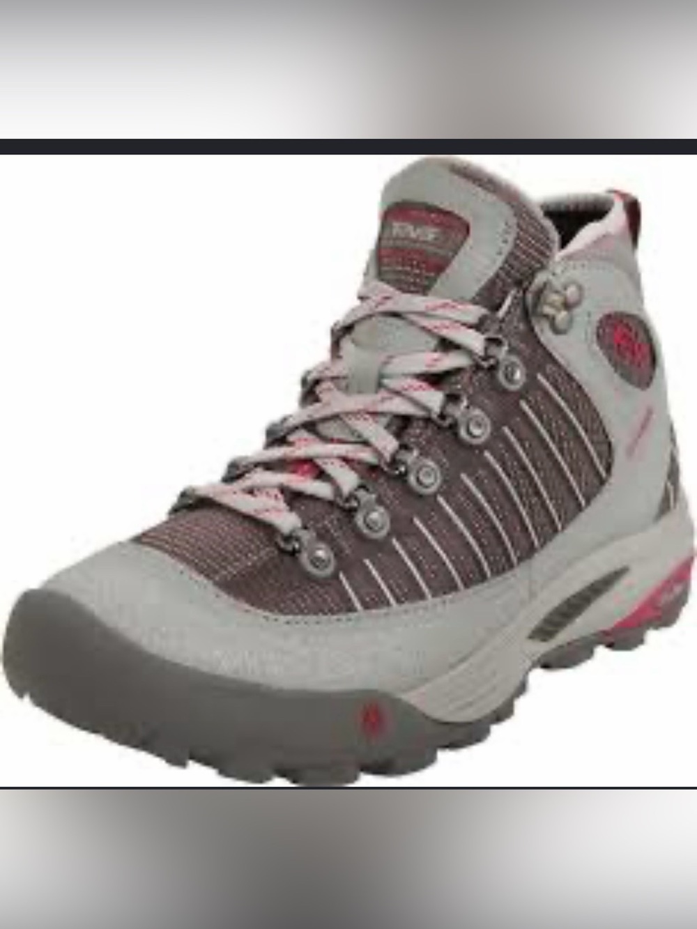Teva Women's Gray and Pink Lace-Up Hiking Boot
